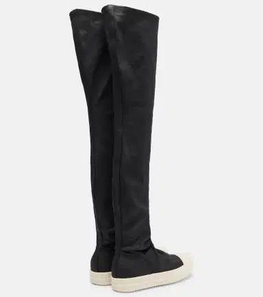 Rick Owens Coated denim over-the-knee boots | Thumbnail 4 Rick Owens Coated denim over-the-knee boots | Thumbnail 4