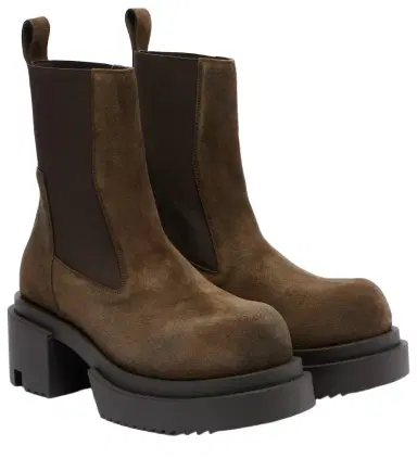 Rick Owens Beatle suede Chelsea boots | Thumbnail 1 Rick Owens Beatle suede Chelsea boots | Thumbnail 1