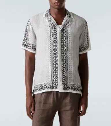 Orlebar Brown Maitan printed linen bowling shirt | Thumbnail 4 Orlebar Brown Maitan printed linen bowling shirt | Thumbnail 4