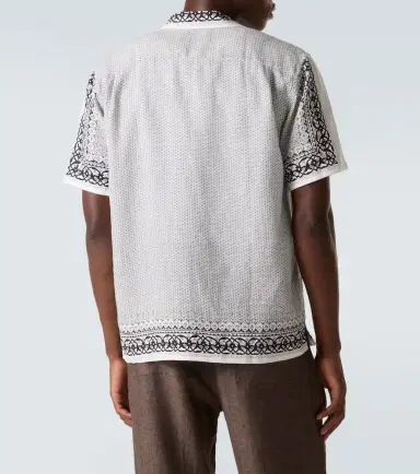 Orlebar Brown Maitan printed linen bowling shirt | Thumbnail 5 Orlebar Brown Maitan printed linen bowling shirt | Thumbnail 5