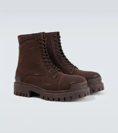 Balenciaga Strike distressed canvas combat boots | Thumbnail 4 Balenciaga Strike distressed canvas combat boots | Thumbnail 4