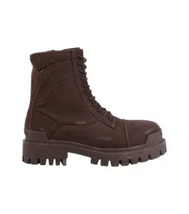 Balenciaga Strike distressed canvas combat boots | Thumbnail 1 Balenciaga Strike distressed canvas combat boots | Thumbnail 1