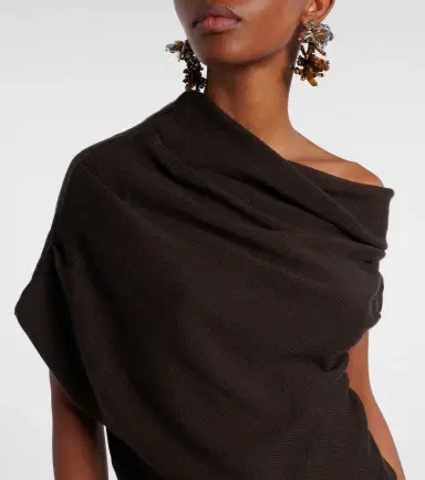 Staud Mabel one-shoulder wool maxi dress | Thumbnail 3 Staud Mabel one-shoulder wool maxi dress | Thumbnail 3