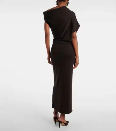 Staud Mabel one-shoulder wool maxi dress | Thumbnail 5 Staud Mabel one-shoulder wool maxi dress | Thumbnail 5