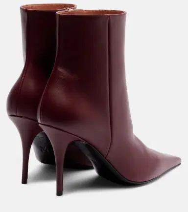 Amina Muaddi Barbara 90 leather ankle boots | Thumbnail 4 Amina Muaddi Barbara 90 leather ankle boots | Thumbnail 4