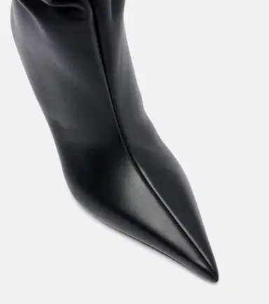 Amina Muaddi Anok 90 leather mid-calf boots | Thumbnail 2 Amina Muaddi Anok 90 leather mid-calf boots | Thumbnail 2
