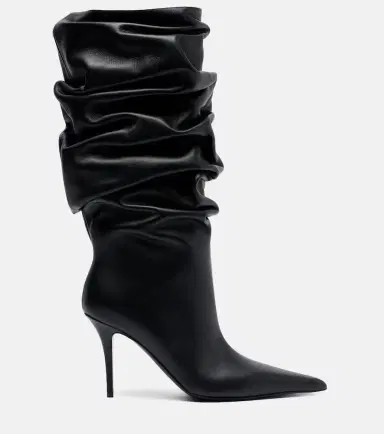 Amina Muaddi Anok 90 leather mid-calf boots | Thumbnail 3 Amina Muaddi Anok 90 leather mid-calf boots | Thumbnail 3