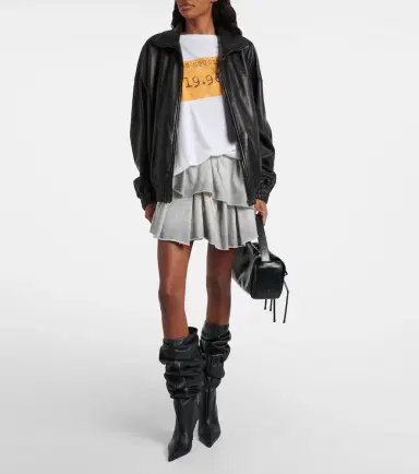 Amina Muaddi Anok 90 leather mid-calf boots | Thumbnail 5 Amina Muaddi Anok 90 leather mid-calf boots | Thumbnail 5