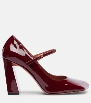 Amina Muaddi Charlotte 95 patent leather Mary Jane pumps | Thumbnail 3 Amina Muaddi Charlotte 95 patent leather Mary Jane pumps | Thumbnail 3