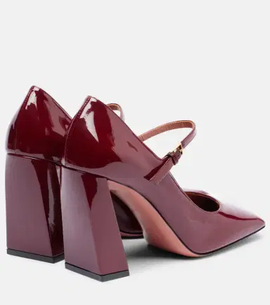 Amina Muaddi Charlotte 95 patent leather Mary Jane pumps | Thumbnail 4 Amina Muaddi Charlotte 95 patent leather Mary Jane pumps | Thumbnail 4