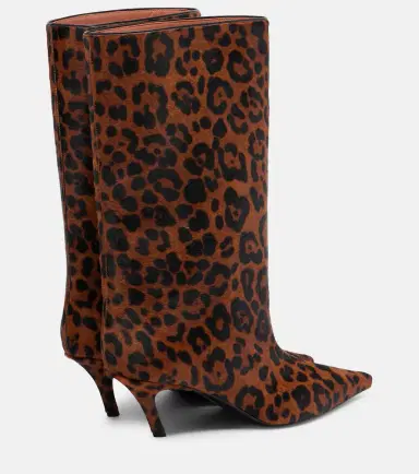 Amina Muaddi Fiona 60 leopard-print calf hair ankle boots | Thumbnail 2 Amina Muaddi Fiona 60 leopard-print calf hair ankle boots | Thumbnail 2