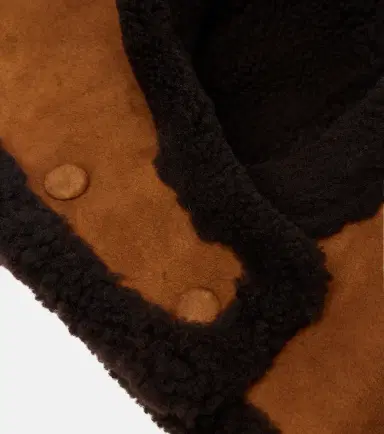 Yves Salomon Shearling-trimmed suede hood | Thumbnail 2 Yves Salomon Shearling-trimmed suede hood | Thumbnail 2
