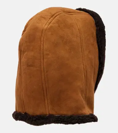 Yves Salomon Shearling-trimmed suede hood | Thumbnail 3 Yves Salomon Shearling-trimmed suede hood | Thumbnail 3
