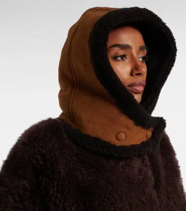 Yves Salomon Shearling-trimmed suede hood | Thumbnail 4 Yves Salomon Shearling-trimmed suede hood | Thumbnail 4