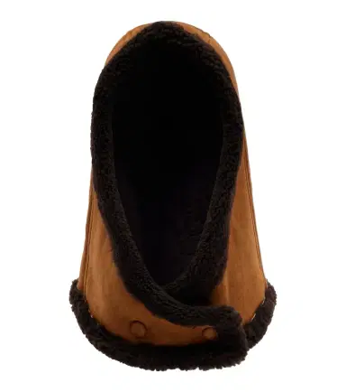 Yves Salomon Shearling-trimmed suede hood | Thumbnail 1 Yves Salomon Shearling-trimmed suede hood | Thumbnail 1