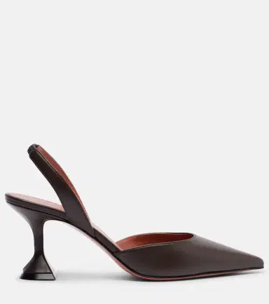 Amina Muaddi Holli 70 leather slingback pumps | Thumbnail 2 Amina Muaddi Holli 70 leather slingback pumps | Thumbnail 2