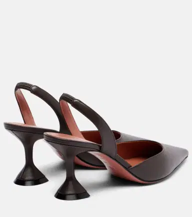 Amina Muaddi Holli 70 leather slingback pumps | Thumbnail 3 Amina Muaddi Holli 70 leather slingback pumps | Thumbnail 3