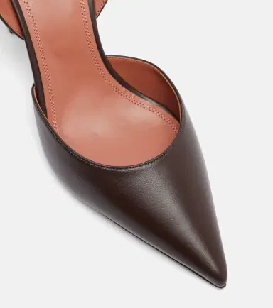 Amina Muaddi Holli 70 leather slingback pumps | Thumbnail 4 Amina Muaddi Holli 70 leather slingback pumps | Thumbnail 4