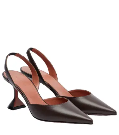 Amina Muaddi Holli 70 leather slingback pumps | Thumbnail 1 Amina Muaddi Holli 70 leather slingback pumps | Thumbnail 1