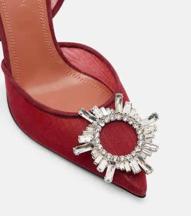 Amina Muaddi Begum 95 mesh slingback pumps | Thumbnail 2 Amina Muaddi Begum 95 mesh slingback pumps | Thumbnail 2