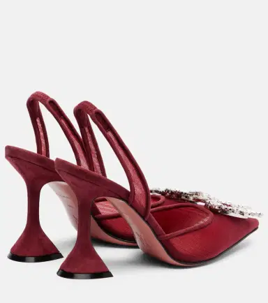 Amina Muaddi Begum 95 mesh slingback pumps | Thumbnail 3 Amina Muaddi Begum 95 mesh slingback pumps | Thumbnail 3