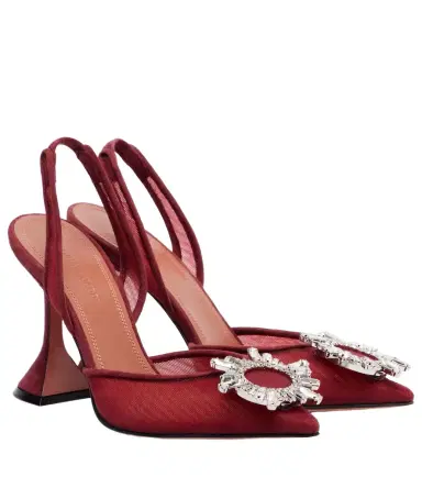 Amina Muaddi Begum 95 mesh slingback pumps | Thumbnail 1 Amina Muaddi Begum 95 mesh slingback pumps | Thumbnail 1