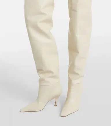Amina Muaddi Jamie 80 leather over-the-knee boots | Thumbnail 5 Amina Muaddi Jamie 80 leather over-the-knee boots | Thumbnail 5