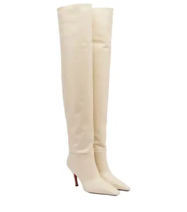 Amina Muaddi Jamie 80 leather over-the-knee boots | Thumbnail 1 Amina Muaddi Jamie 80 leather over-the-knee boots | Thumbnail 1
