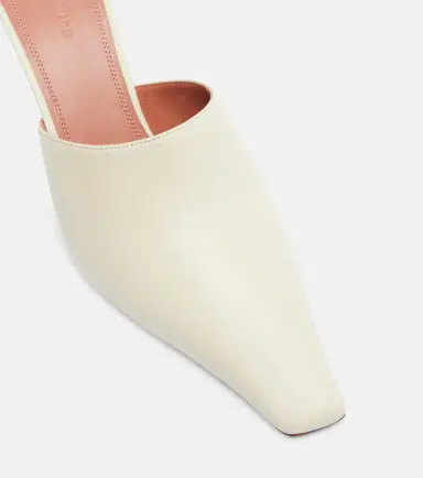 Amina Muaddi Jamie 80 leather mules | Thumbnail 2 Amina Muaddi Jamie 80 leather mules | Thumbnail 2