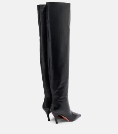 Amina Muaddi Jamie 80 leather over-the-knee boots | Thumbnail 3 Amina Muaddi Jamie 80 leather over-the-knee boots | Thumbnail 3