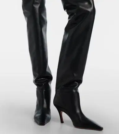 Amina Muaddi Jamie 80 leather over-the-knee boots | Thumbnail 6 Amina Muaddi Jamie 80 leather over-the-knee boots | Thumbnail 6
