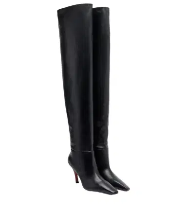 Amina Muaddi Jamie 80 leather over-the-knee boots | Thumbnail 1 Amina Muaddi Jamie 80 leather over-the-knee boots | Thumbnail 1