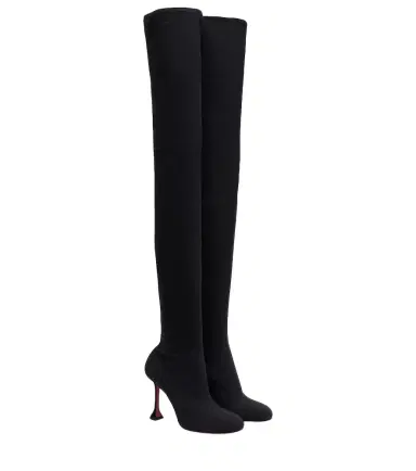 Amina Muaddi Veneda 95 over-the-knee boots | Thumbnail 1 Amina Muaddi Veneda 95 over-the-knee boots | Thumbnail 1