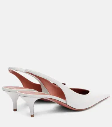 Amina Muaddi Anok 55 leather slingback pumps | Thumbnail 3 Amina Muaddi Anok 55 leather slingback pumps | Thumbnail 3