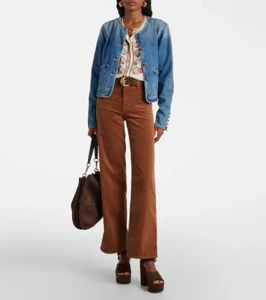 Frame Le Slim Palazzo cotton corduroy wide-leg pants | Thumbnail 5 Frame Le Slim Palazzo cotton corduroy wide-leg pants | Thumbnail 5