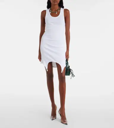 Jean Paul Gaultier Ribbed-knit cotton jersey minidress | Thumbnail 3 Jean Paul Gaultier Ribbed-knit cotton jersey minidress | Thumbnail 3