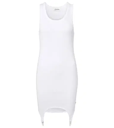 Jean Paul Gaultier Ribbed-knit cotton jersey minidress | Thumbnail 1 Jean Paul Gaultier Ribbed-knit cotton jersey minidress | Thumbnail 1