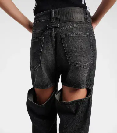 Jean Paul Gaultier Cutout mid-rise wide-leg jeans | Thumbnail 2 Jean Paul Gaultier Cutout mid-rise wide-leg jeans | Thumbnail 2