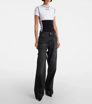 Jean Paul Gaultier Cutout mid-rise wide-leg jeans | Thumbnail 4 Jean Paul Gaultier Cutout mid-rise wide-leg jeans | Thumbnail 4