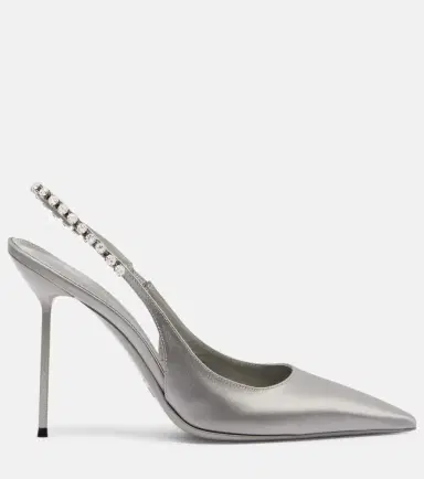Paris Texas Lidia 105 embellished satin slingback pumps | Thumbnail 4 Paris Texas Lidia 105 embellished satin slingback pumps | Thumbnail 4