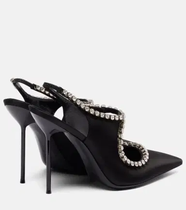 Paris Texas Lidia 105 embellished satin slingback pumps | Thumbnail 2 Paris Texas Lidia 105 embellished satin slingback pumps | Thumbnail 2