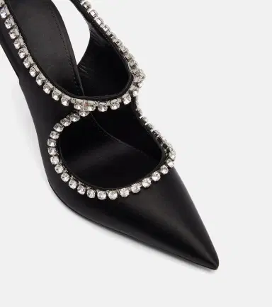 Paris Texas Lidia 105 embellished satin slingback pumps | Thumbnail 3 Paris Texas Lidia 105 embellished satin slingback pumps | Thumbnail 3