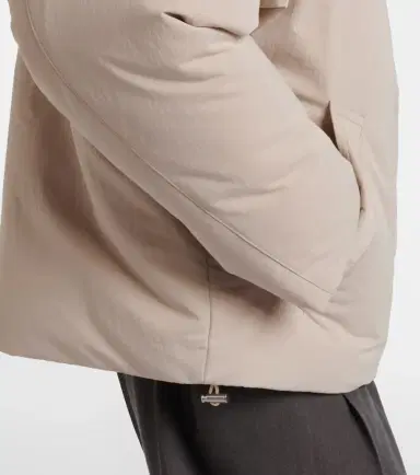 Bottega Veneta Intrecciato leather-trimmed down jacket | Thumbnail 2 Bottega Veneta Intrecciato leather-trimmed down jacket | Thumbnail 2