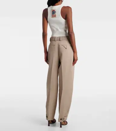 Bottega Veneta Belted high-rise wool straight pants | Thumbnail 5 Bottega Veneta Belted high-rise wool straight pants | Thumbnail 5