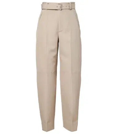 Bottega Veneta Belted high-rise wool straight pants | Thumbnail 1 Bottega Veneta Belted high-rise wool straight pants | Thumbnail 1