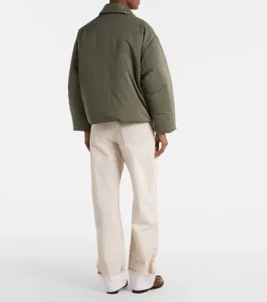 Bottega Veneta Intrecciato leather-trimmed down jacket | Thumbnail 5 Bottega Veneta Intrecciato leather-trimmed down jacket | Thumbnail 5