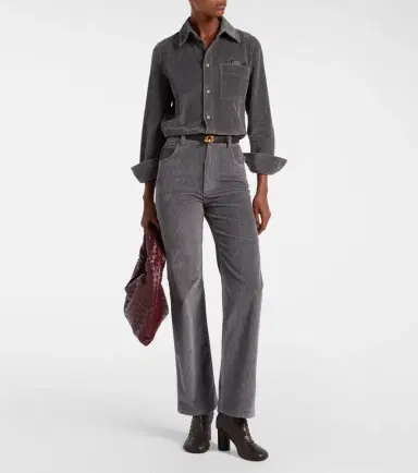 Bottega Veneta High-rise cotton corduroy straight pants | Thumbnail 5 Bottega Veneta High-rise cotton corduroy straight pants | Thumbnail 5