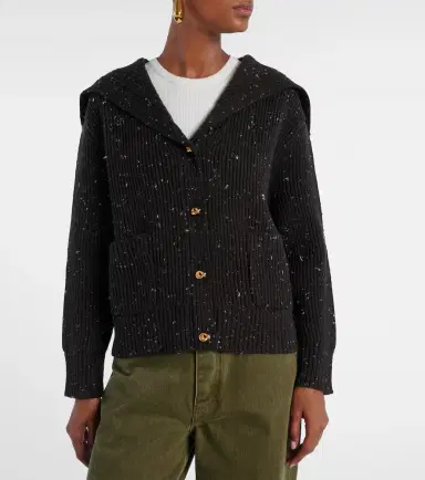 Bottega Veneta Ribbed-knit wool-blend cardigan | Thumbnail 3 Bottega Veneta Ribbed-knit wool-blend cardigan | Thumbnail 3