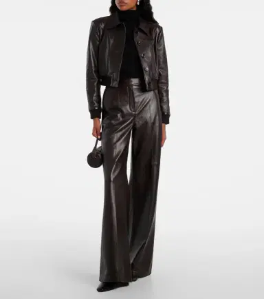 Dorothee Schumacher Sleek Statement cropped leather jacket | Thumbnail 2 Dorothee Schumacher Sleek Statement cropped leather jacket | Thumbnail 2