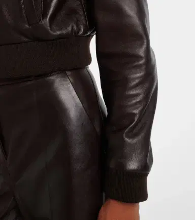 Dorothee Schumacher Sleek Statement cropped leather jacket | Thumbnail 3 Dorothee Schumacher Sleek Statement cropped leather jacket | Thumbnail 3